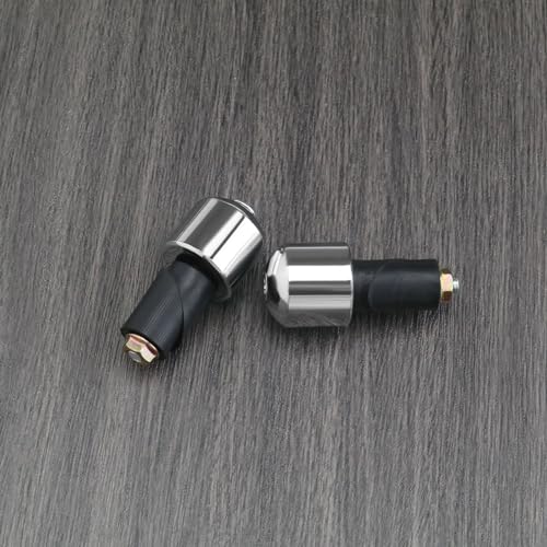 Motorcycle Handle Bar End Grip Plugs - Solid Handlebar End Weight Balance Plugs for Motorbike - Silver, 1 Pair - color: Silver
