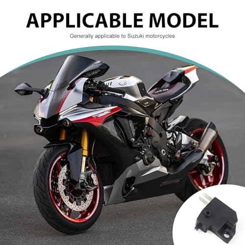 Motorcycle Left & Right Front Brake Light Stop Switch, 2-pin Left and Right Disc Brake Switch, Universal for Motorcycle and Off-Road Vehicles (Black)