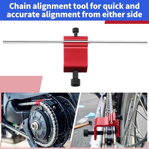 Chain alignment tool, aluminum alloy motorcycle chain alignment tool, chain adjustment tool
