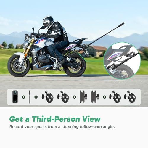 AKASO 360 Action Camera Motorcycle Combo- 5.7K 360 Video with 1/2" 48MP Sensors, 72MP 360 Photo, 360-SuperSmooth, Invisible Selfie Stick, 360° Horizon Lock, AI Tracking