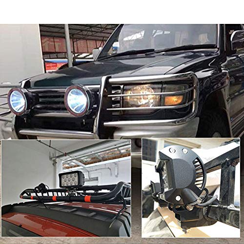 Universal Bull Bar Clamp Mounting Kit-2PCS Heavy Duty LED Light Bar Brackets for 1.38"/1.5"/1.6"/1.97" Tubes, Fits Roof Roll Cage, Bumper, Off-Road Driving Lights - size: 2pcs Standard