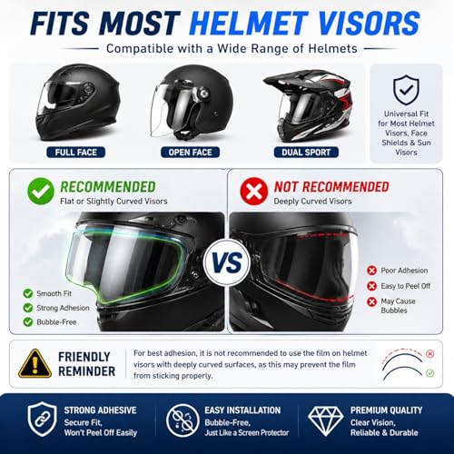 Universal Anti-Fog Helmet Visor Film
