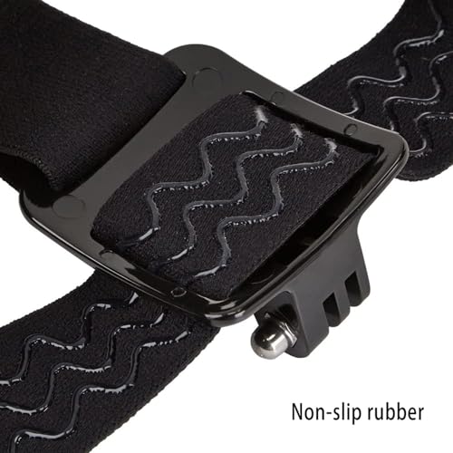 Head Strap Mount Compatible with GoPro Hero 13 12 11 10 9 8/AKASO EK7000 Brave 4 7 LE V50X/DJI Osmo/ODDV/Hiicam/Dragon Touch/Icefox/WOLFANG/Jadfezy Action Cameras Elastic Flexible Head Belt