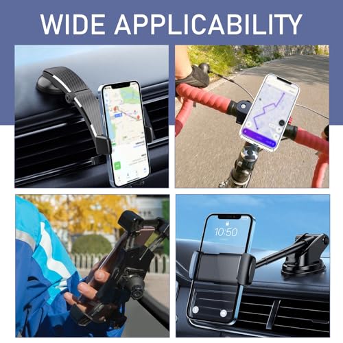 Shakas Mobile Phone Sun Shade, Heat-Insulating and Anti-Glare Cell Phone Protective Cover, No Blocking of Sight Portable Foldable Navigation Screen Holder Umbrella Cover, for Cars Motorcycles (Black)