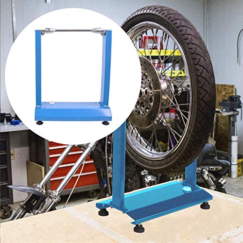 Portable Motorcycle Bicycle Wheel Balancer, Rim Tire Balancing Spin Static Truing Stand w/Adjustable Centering Cones