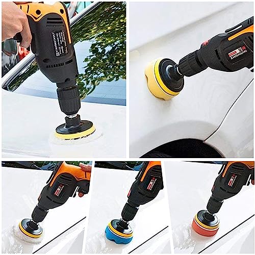 11 Pcs Polishing Pads Kit,3 Inch Sponge Buffing Pads,Buffer for Car Detailing, Polishing Wheel for Drill,Car Buffer Polisher Kit Drill Buffing Kit for Car Polishing, Waxing, Sealing Glaze - style: 3 Inch 11 Pcs