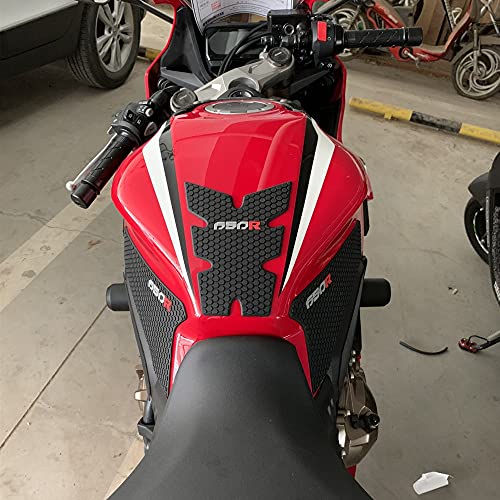 ONE.K.S Motorcycle Tank Grip Stickers Traction Rubber Side Pad Gas Fuel Knee Grip Decal Protector Sticker Anti Slip Real Carbon Look Fit for CBR650R CB650R 2019-2023