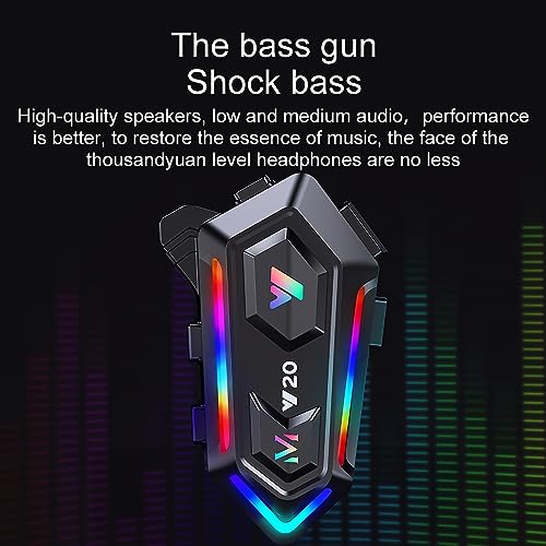 FEYA Motorcycle Helmet Speakers High Battery Life Helmet Headphone IPX6 Automatic Answer/Call Music Control/Intelligent Noise/Wake up Siri, 2 Different Types of Mic - Compatible with All Helmets - Y20 - style: Y20