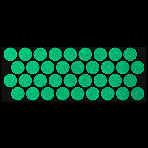 LiteMark Reflective Green 1 Inch Circle Sticker Decals for Helmets, Bicycles, Strollers, Wheelchairs and More - Pack of 36 - color: Light Green