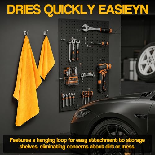 Bolant 4 Pack Twisted Loop Car Drying Towel, 36x24 in Car Towels Cleaning Supplies, Reusable Shammy Quick Dry Cloth for Carwash, for Auto, Boat, Kitchen, Windows & Bathroom(Yellow) - color: Yellow