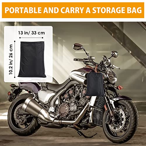 Motorcycle Cover All Season Universal Weather Waterproof Motorbike Cover with Lock-Holes & Storage Bag XXL Motorcycles Vehicle Cover for Harley Davidson, Honda, Suzuki, Kawasaki, Yamaha - size: XXL