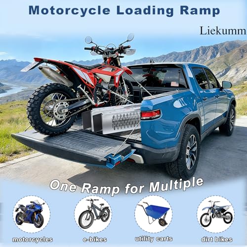 LIEKUMM 83" ATV Ramps 2-Pack, 1000 lbs Capacity Folding Loading Ramps 500 lbs Each, Heavy Duty Truck Ramps for Pickup Trucks, Trailer, Lawn Mower - size: 83"L x 9"W(2PCS)