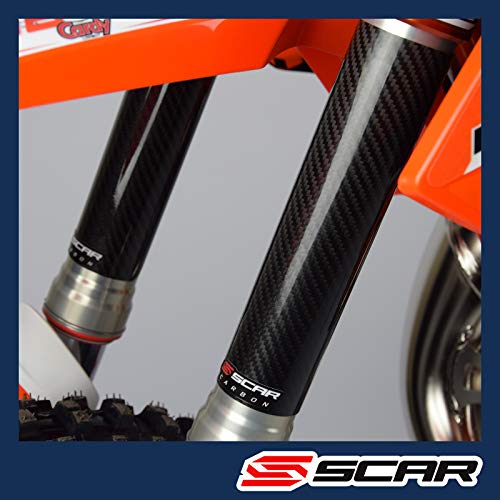 SCAR Carbon Fiber Lower Fork Wraps Compatible with KTM 85 SX GASGAS MC 85 Husqvarna TC 85 Yamaha YZ 85 YZ85 Suzuki RM 85 Kawasaki KX 85 - size: 220mm / 45mm