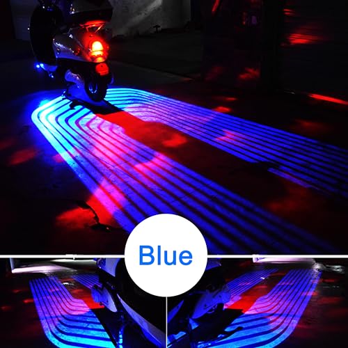 XMSJSIY Motorcycle Projector Light Angel Wings Projection Lights LED Motorcycle Lamp Modification Chassis Light Underglow LED Light Car Decorative Accessories (Blue)