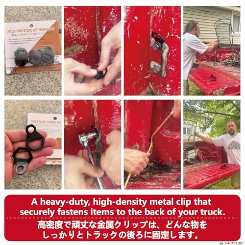 Motorcycle Tie Down Anchor Hook Heavy Duty Stainless Steel 10 Pack - Dirt Bike Tie Down Strap Rings Accessories for Truck, Camper, Trailer, Truck Bed Tie Down Anchor (Small Red) - style: Small Red