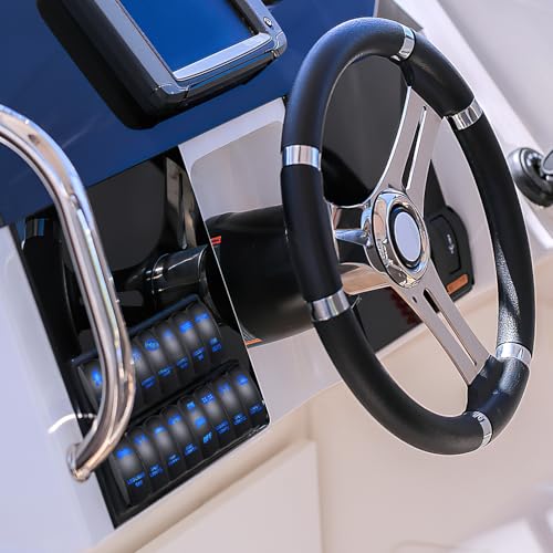 Nilight LED Wheel Light Rocker Switch Led Bar 5 Pin Laser On Off SPST Switches 20A/12V 10A/24V Blue with Jumper Wires Set for Cars Trucks Boats ATVs UTVs RVs - size: LED WHEEL LIGHT