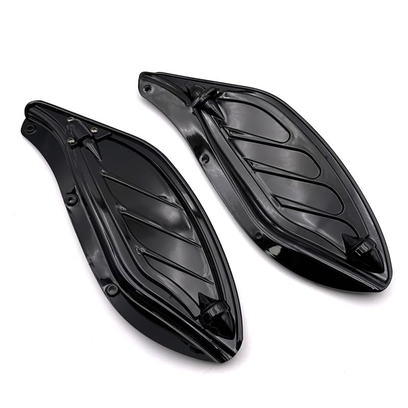 IZX fit for Harley Touring CVO Electra Street Glide Ultra Classic FLHX FLHTCSE Tri Glide Ultra Classic 96-13 Motorcycle Air Deflector Side Wing Windshield Fairing (Black) - color: Black