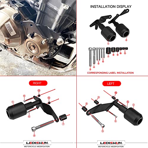 for CBR500R CB500F CB500X Motorcycle Falling Protection Frame Slider Fairing Guard Anti Crash Pad Protector (for Honda Vehicle) CBR400 CB400X CB400F