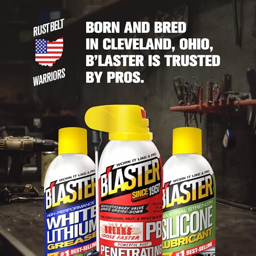 B’Laster Silicone Lubricant Spray, 11 oz Aerosol Cans (12-Pack) – Silicone Spray Lubricant for Rubber & Plastic, Garage Door & Window Track Lubricant, Clean Non-Greasy Finish - size: 12 Pack
