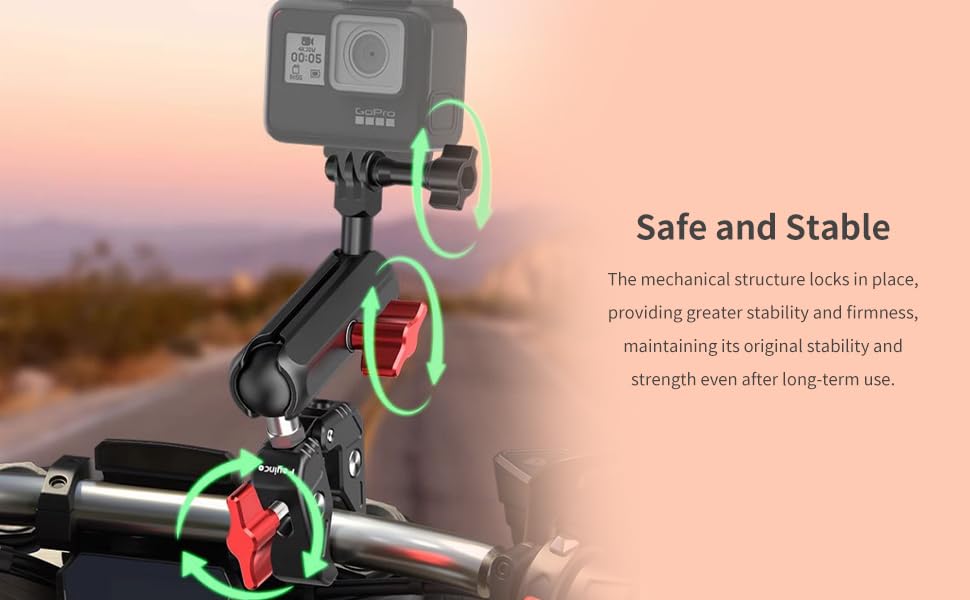Camera Magic Clamp Mount for GoPro DJI Insta360 with 1/4"-20 Screw, Adapter for Umbrella Clamp, Desktop, Strollers, Wagons, Photo Studio Light Stand, Photo Boom Stand, Motorcycle Bicycle - size: Crab Clamp