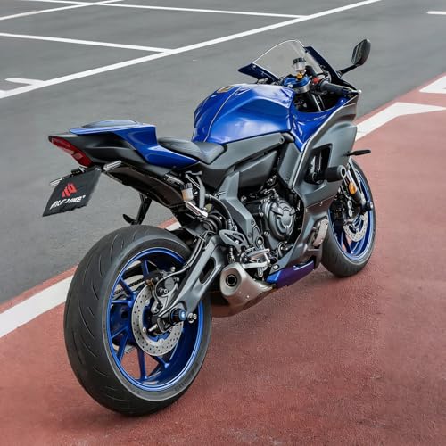Motorcycle License Plate Bracket for YZF-R7 2021-2026, MT-07 FZ-07 2021-2024, Fender Eliminator With LED Light, Motorcycle Tail Tidy License Plate Holder Mount