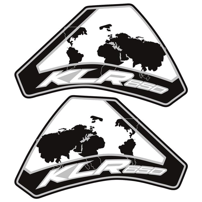 KLR650 Tank PAD Front Side Tank Pad Fuel Stickers Compatible with Klr650 2022-2025 3D Gel Tank Fuel Gip Decal KLR650 Sticker Pad (White) - color: 144 White