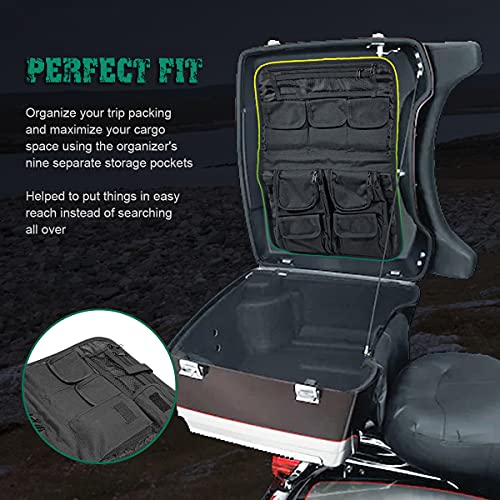 Mofun Tour Pack Lid Organizer Saddlebags Tour Luggage Storage Bag Compatible with Harley Touring FLT FLH 1999-2013