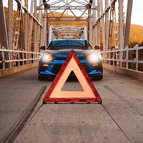 Emergency Warning Triangles, 6 Pack with Packaging Foldable Warning Reflective Triangle Warning Kit, Emergency Triangle for Vehicles, Car Road Reflective Kit for Vehicles Breakdown - size: 6 Pack