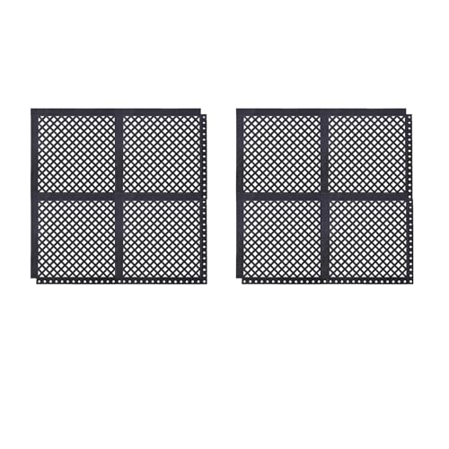 Durable Comfort Floor Mat - Anti-Slip Design for High Traffic Areas, Kitchen, Bar, Pool Decks - All-Weather Indoor/Outdoor Waterproof Mat (Easy Clean Surface) - size: 21"x21"- 8PCS(Anti-Silp Mat)