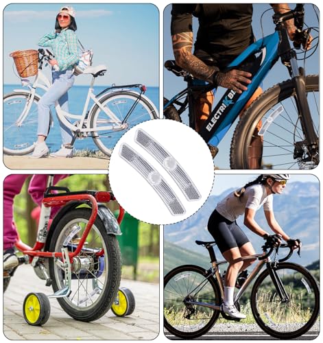 4PCS Bike Reflectors, Plastic Bike Wheel Reflectors for Night Riding, Safety for Road Mountain Bicycle Night Riding