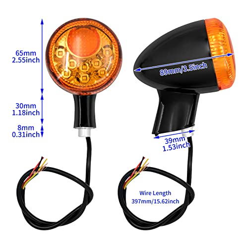 Motorcycle Amber Turn Signal Running Indicator Light Fit For Harley XL883 XL1200 Sportster 1992-2023