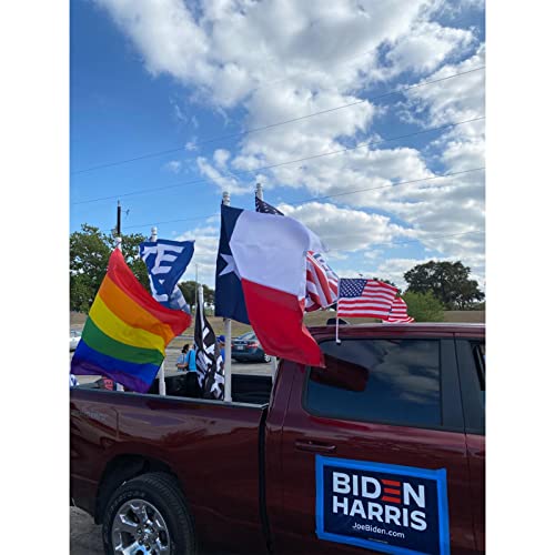 SYII Texas Boat Flag 16x24 Inch, Embroidered Stars Durable Nylon State of Texas Flags with Sewn Stripes and Brass Grommets for Yacht Motorcycle, Ensign Nautical Outdoor Banner - color: 16x24 Texas Boat Flag