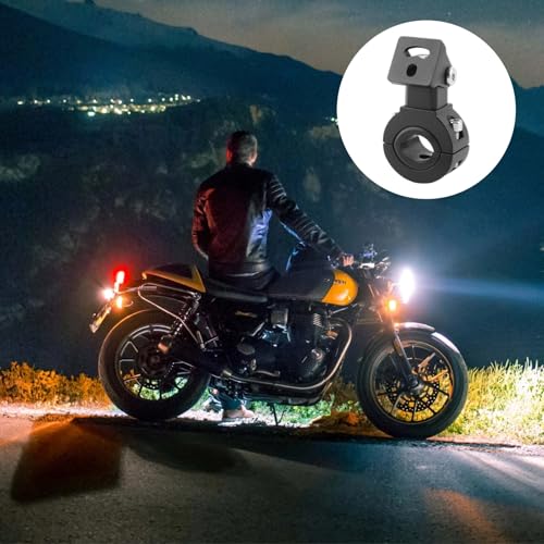 2 Pcs Motorcycle Driving Light Mount Bracket, Universal Adjustable LED Bar Clamp, 0.7 to 1.3 in Tube Fitment, Long-Lasting No-Drill Aluminum Alloy for ATV UTV Vehicle