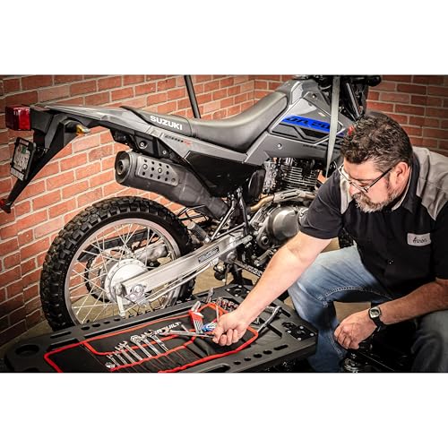 Powerbuilt 100 Piece Motorcycle Tool Kit with Roll Pouch, Roadside, Travel Wrenches, Ratchet, Sockets - 643028ECE