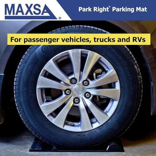 Maxsa 37356-2PK Park Right 21" x 11" x 2" Parking Mat, Yellow, Amazon Exclusive - color: Yellow, size: 2-pack