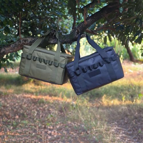 Tactical Camping Storage Bag 14L Tactical Utility Tote Bag Camping Cookware Organizer Trunk Organizer - color: Coyote Brown