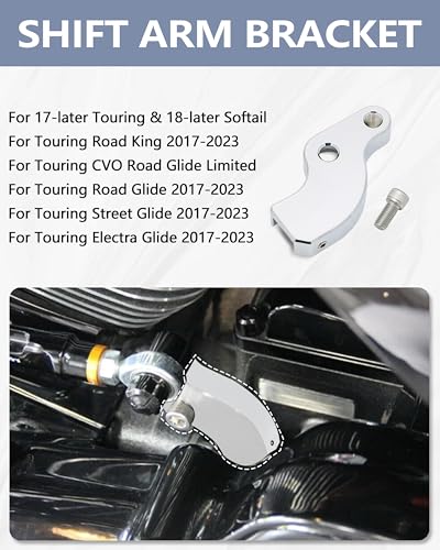 EZ Shift Neutral Gear Assist Bracket for Harley M8 2018-2025 Touring 2018-2025 Softail Breakout Motorcycle Silver - color: Silver N