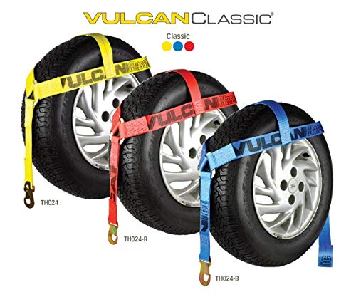 VULCAN Wheel Lift Harnesses with Snap Hooks - Bonnet Style - 2 Pack - Classic Yellow - 1,600 Pound Safe Working Load - size: Classic Yellow