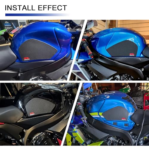 2PCS Motorcycle Tank Pad Stickers Protector Anti Slip Fuel Tank Grips Sticker Compatible with 2026 GSX-R600 2025 GSXR 600 GSX-R750 GSXR750 2019-2026