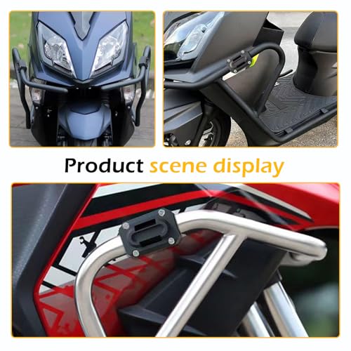 2 PCS Motorcycle Engine Guard Bumper Protection Block, Crash Bar Decor Slider, Anti-Scratch Drop Frame Guard, Universal for 22mm/25mm/28mm Diameter Engine Bar (Black)