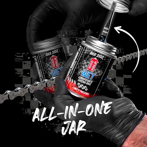 Errecom 1000 Miglia BKR 3102-4 fl oz (120 mL) Can, Wet Lube Bike Chain, for Wet and Muddy Weather Conditions, Brush Included - color: WET - 4 fl oz (120 mL) Can