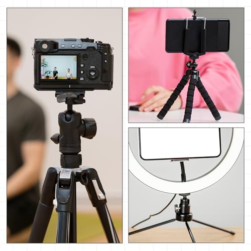 Vin Beauty 20mm Ball Head Mount Aluminum 1/4"-20 Screw Male/Female Adapter for Action Camera Phone Helmet Stand GPS Holder Bracket