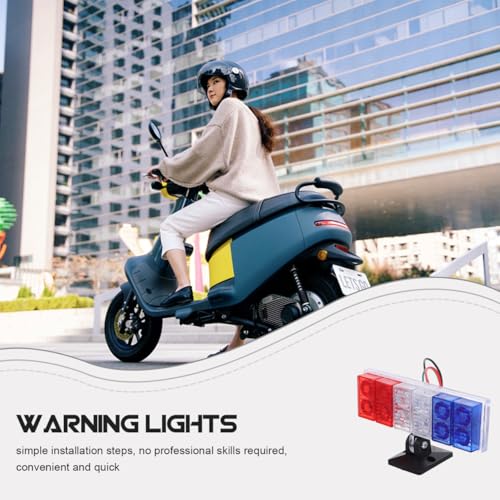 Luxshiny Motorcycle Tail Light Led Strobe Emergency Warning Light for Vehicles High Brightness Flashing Rear Lamp for Cars Bikes Electric Bikes