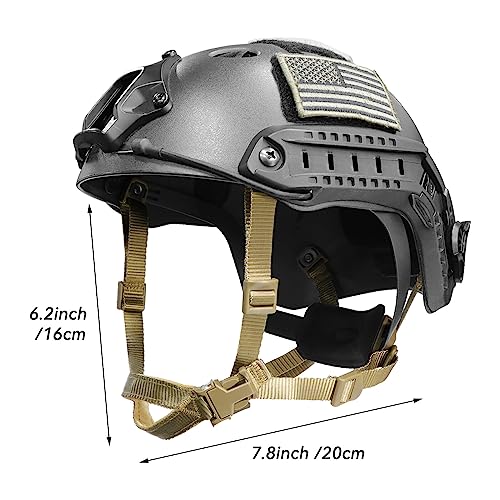 Tactical Helmet Chin Strap Adjustable Dial 4 Points Suspension System with Bolts and Screws for Tactical Fast MICH Bump Helmet Accessory - color: Style 2- Khaki