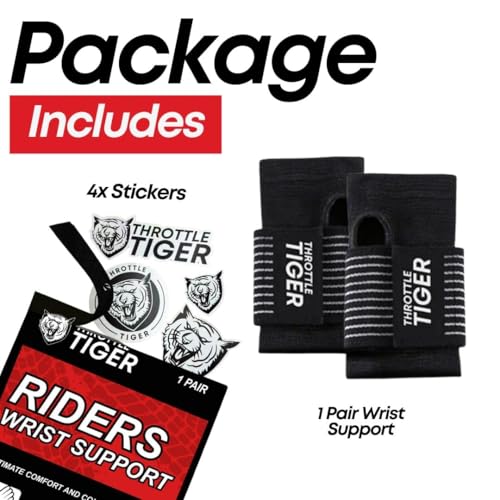 ® Motorcycle Wrist Brace Adjustable Wrist Wraps for Bikers, Wrist Support Reduces Hand Pain and Absorbs Vibration, Enhancing Comfort and Stability (Large) - size: Large