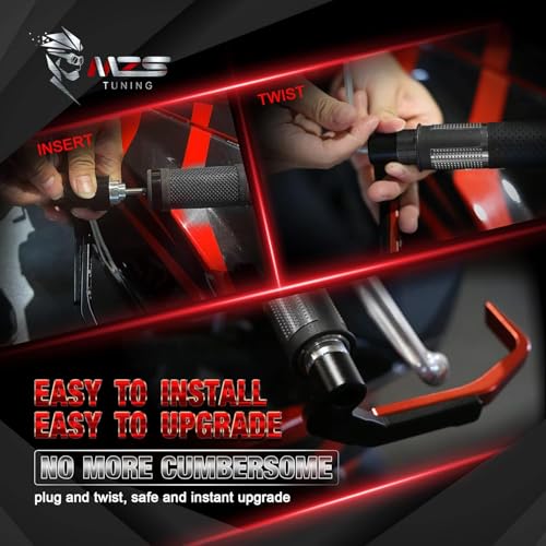 MZS Motorcycle Lever Guards, Clutch Brake Handlebar Protector Black Compatible with CBR600RR CBR1000RR CBR500R CBR650R CBR300R CBR250R CB1000R CB500F CB500X CB300F CB300R CBR 600 F4 F4i NC750X