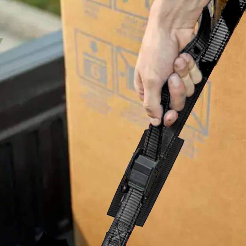 Cam Buckle Tie Down Straps with Hooks and Integrated Soft Loops, Heavy Dudy Lashing Straps for Motorcycle, Boat, Kayak, Truck, Trailer, Dirt Bike, Car Securing Straps 10 feet 2200lbs Break Strength