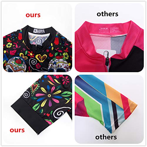 JPOJPO Womens Cycling Jersey,Bike Shirt Quick-Dry Breathable Reflective S-2XL Tops - color: Ccf2020, size: Large