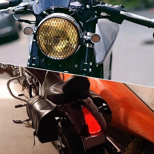 DREAMIZER 4pcs LED Motorcycle Amber Red Front Rear Brake Turn Signal Light Blinker Driving Tail Light Compatible With Sportster 883 Street bike Dirt bike Cruiser and chopper - color: Chrome