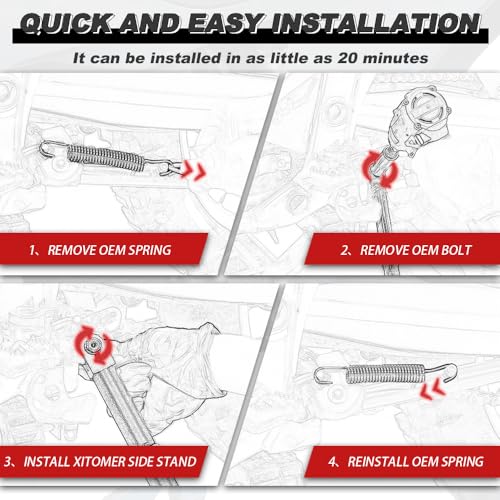 Xitomer Dirt Bike Kickstand Compatible with Stark Varg MX & EX Electric Off-Road Bike Motorcycle Side Stand Foot Side Support Sidestand